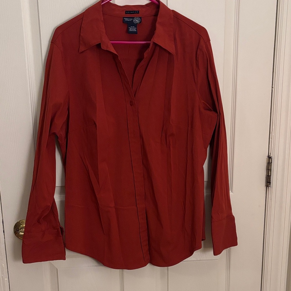 Venezia Women's Red Button Down Shirt